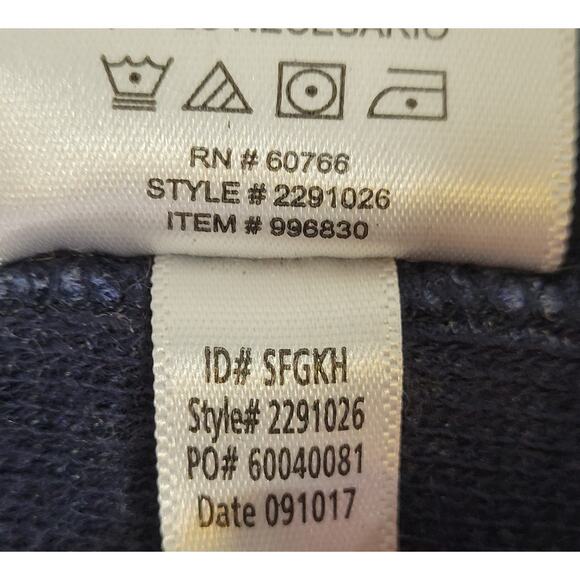 Tommy Bahama Men's Two-Tone Blue Crewneck‎ Jersey Long Sleeve Shirt Size Large - Picture 4 of 11